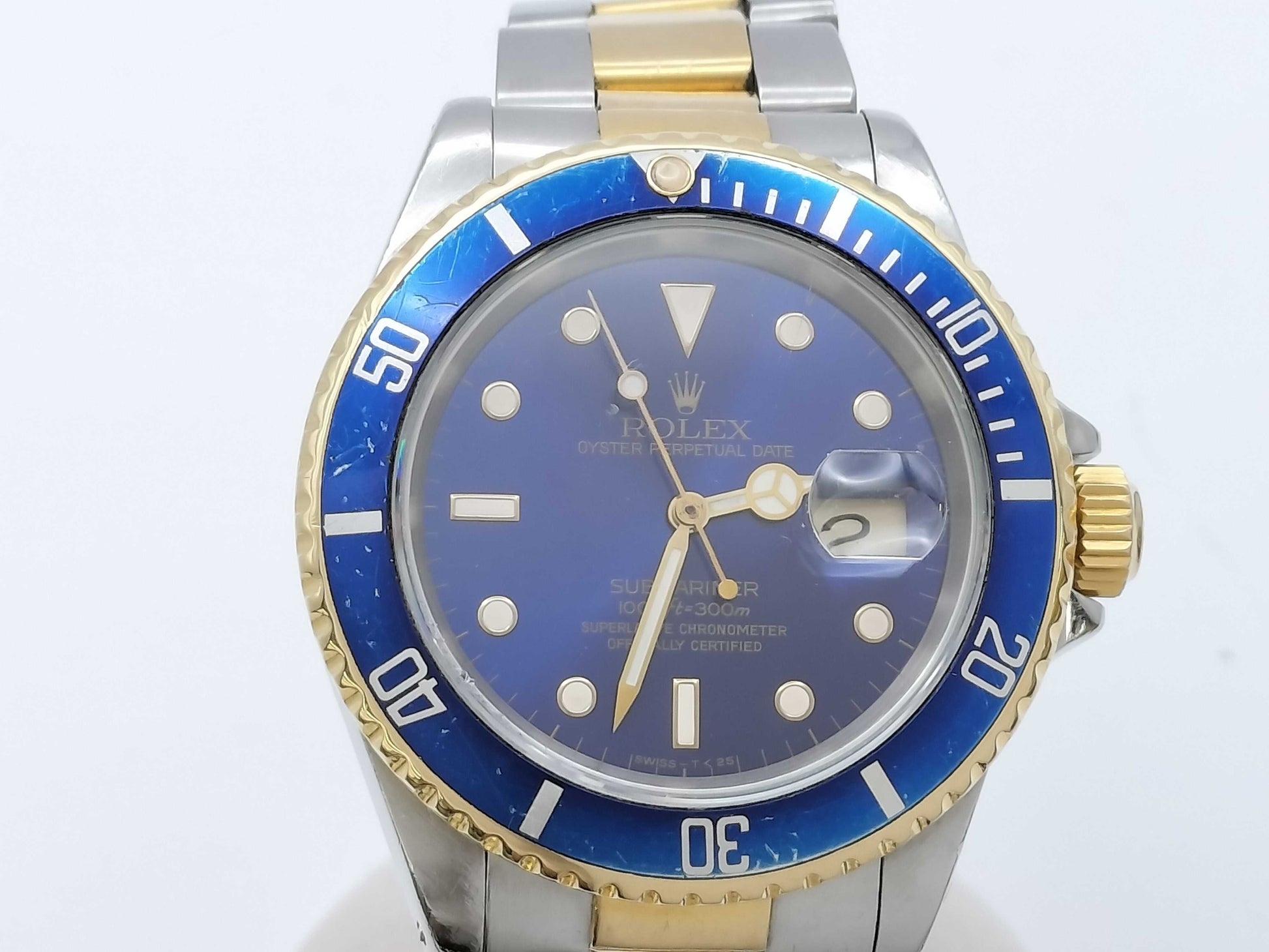 ROLEX Submariner 16613 E711243 Blue Dial Tritium Men's Watch