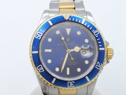 ROLEX Submariner 16613 E711243 Blue Dial Tritium Men's Watch