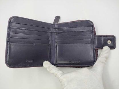 PRADA Prada Leather Compact Wallet Purple 1M0605 Wallet