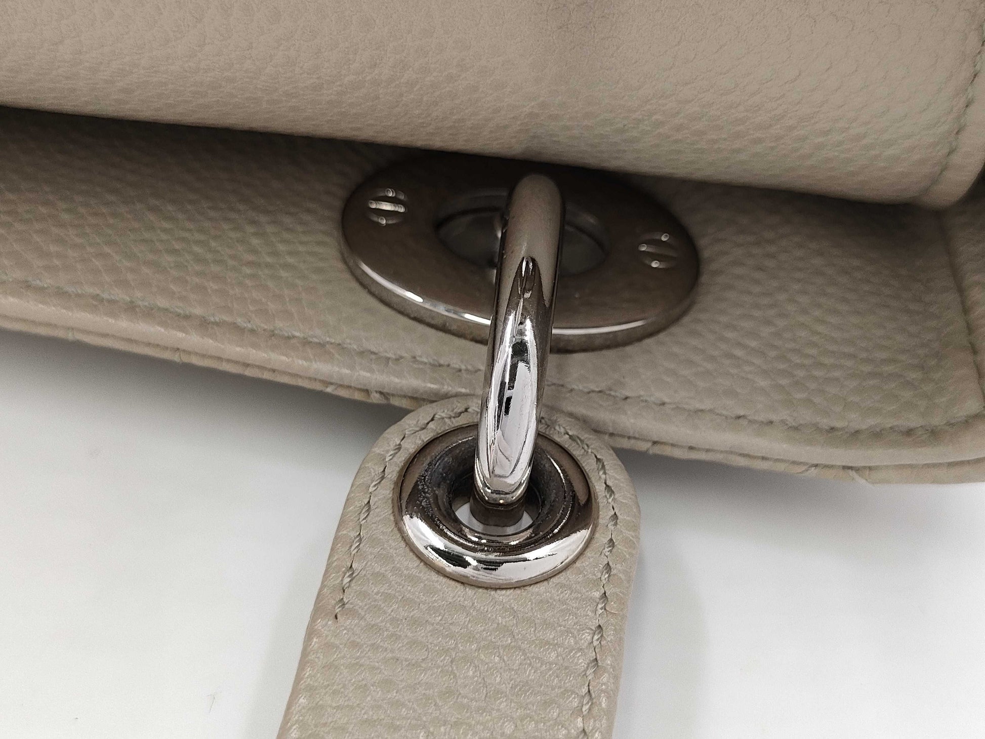 Dior Lady Dior Medium Handbag, Light Gray, with Silver Hardware and Scarf Mitzah, M0565PWRT15-MA-0242