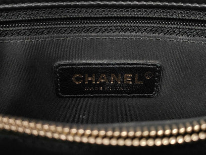 CHANEL Coco Handle 33 M Boa 2-Way Handbag, Black, Gold Hardware, 23284354, 23 Series, A92992, Handbag