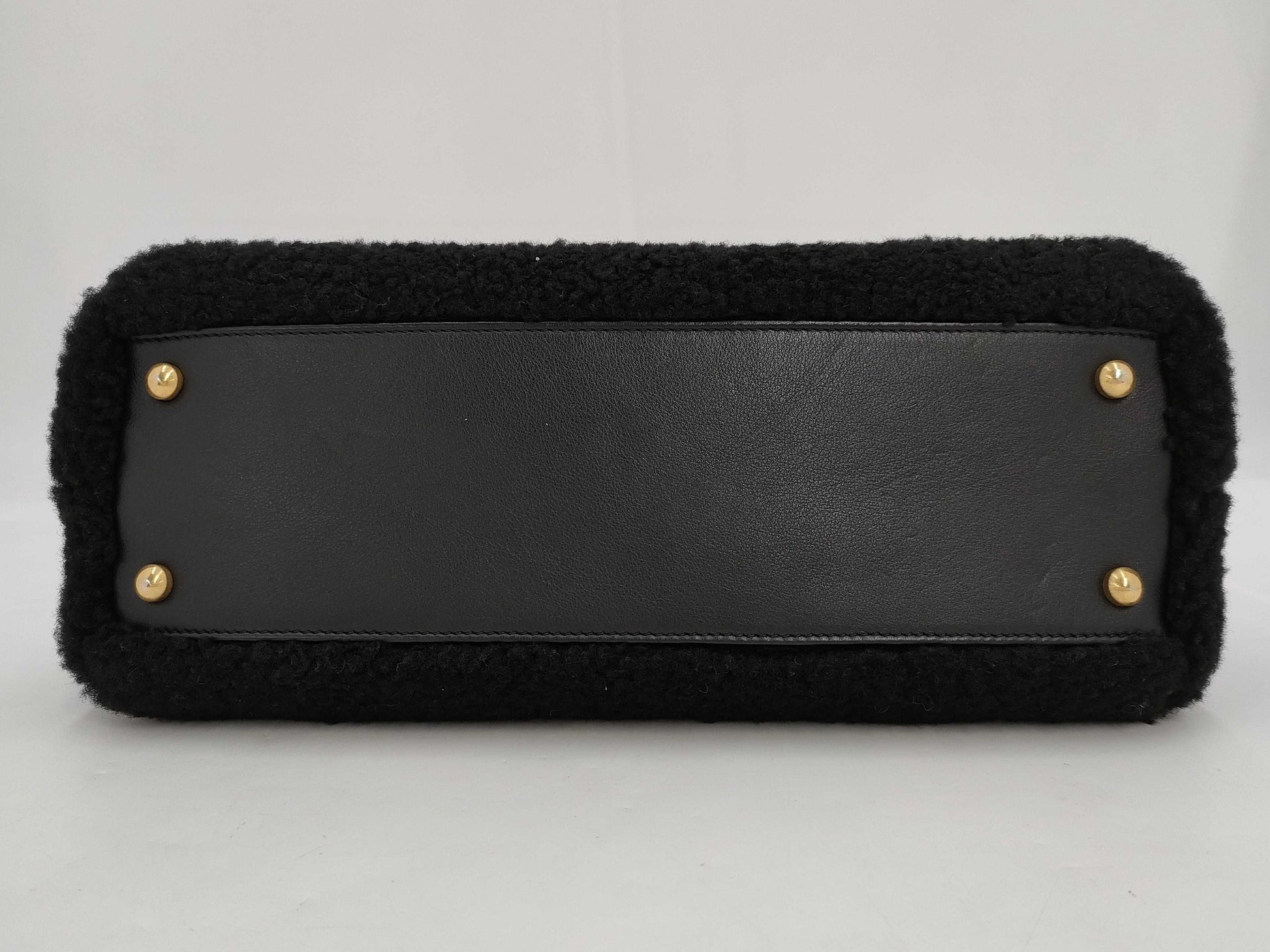 CHANEL Coco Handle 33 M Boa 2-Way Handbag, Black, Gold Hardware, 23284354, 23 Series, A92992, Handbag