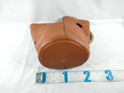HERMES Manjoire PM Taurillon Clemence Leather Potiron Engraved □I Handbag