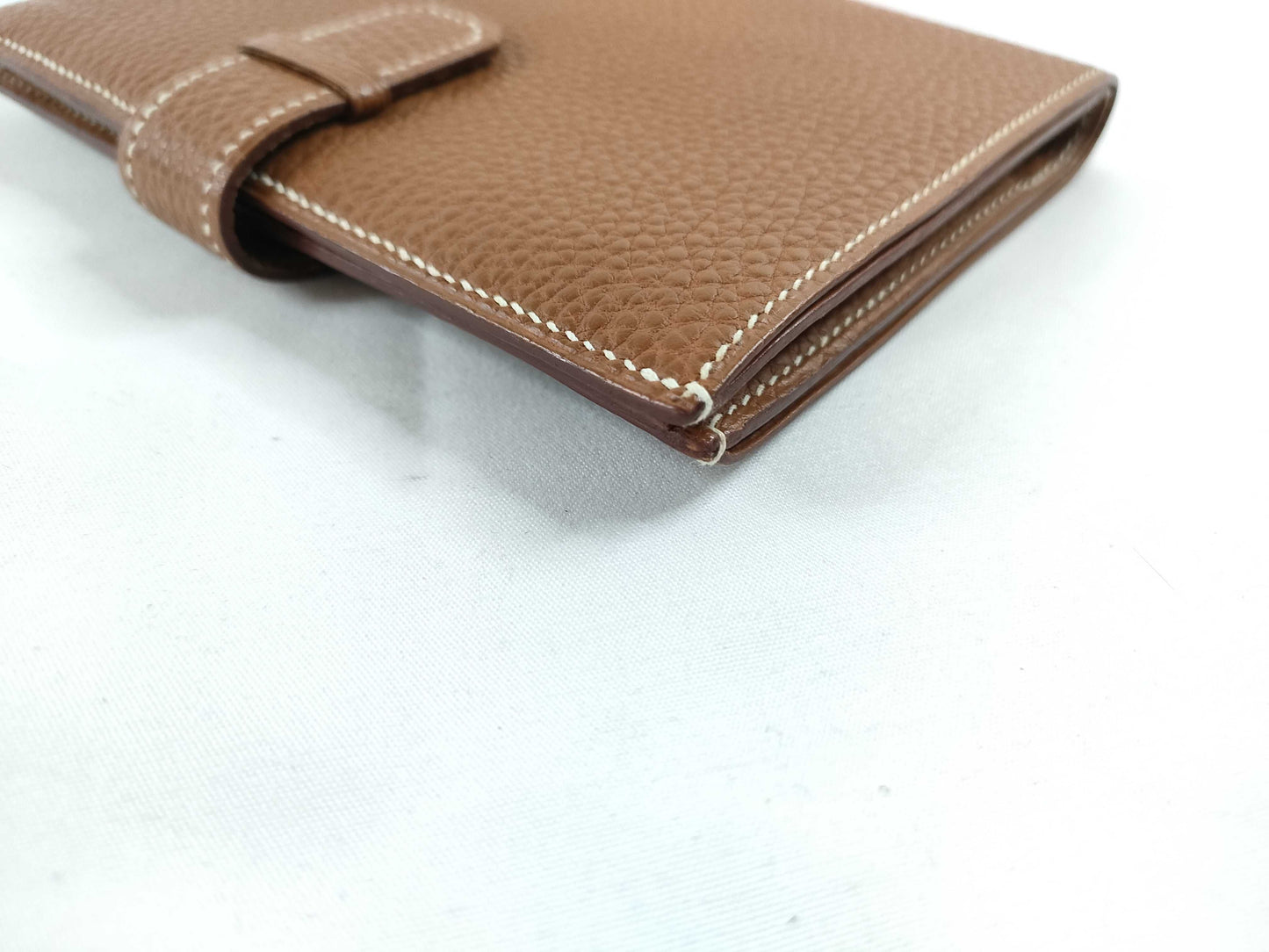 HERMES Leather Jura Wallet Engraved □E Wallet