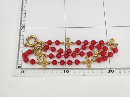 CHANEL Color Stone Long Necklace with Rice