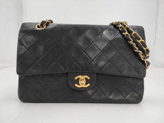 CHANEL Shoulder Bag W Flap Black No. 0 Bag