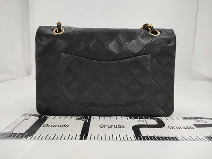 CHANEL Shoulder Bag W Flap Black No. 0 Bag