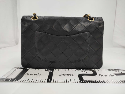 CHANEL Shoulder Bag W Flap Black No. 0 Bag