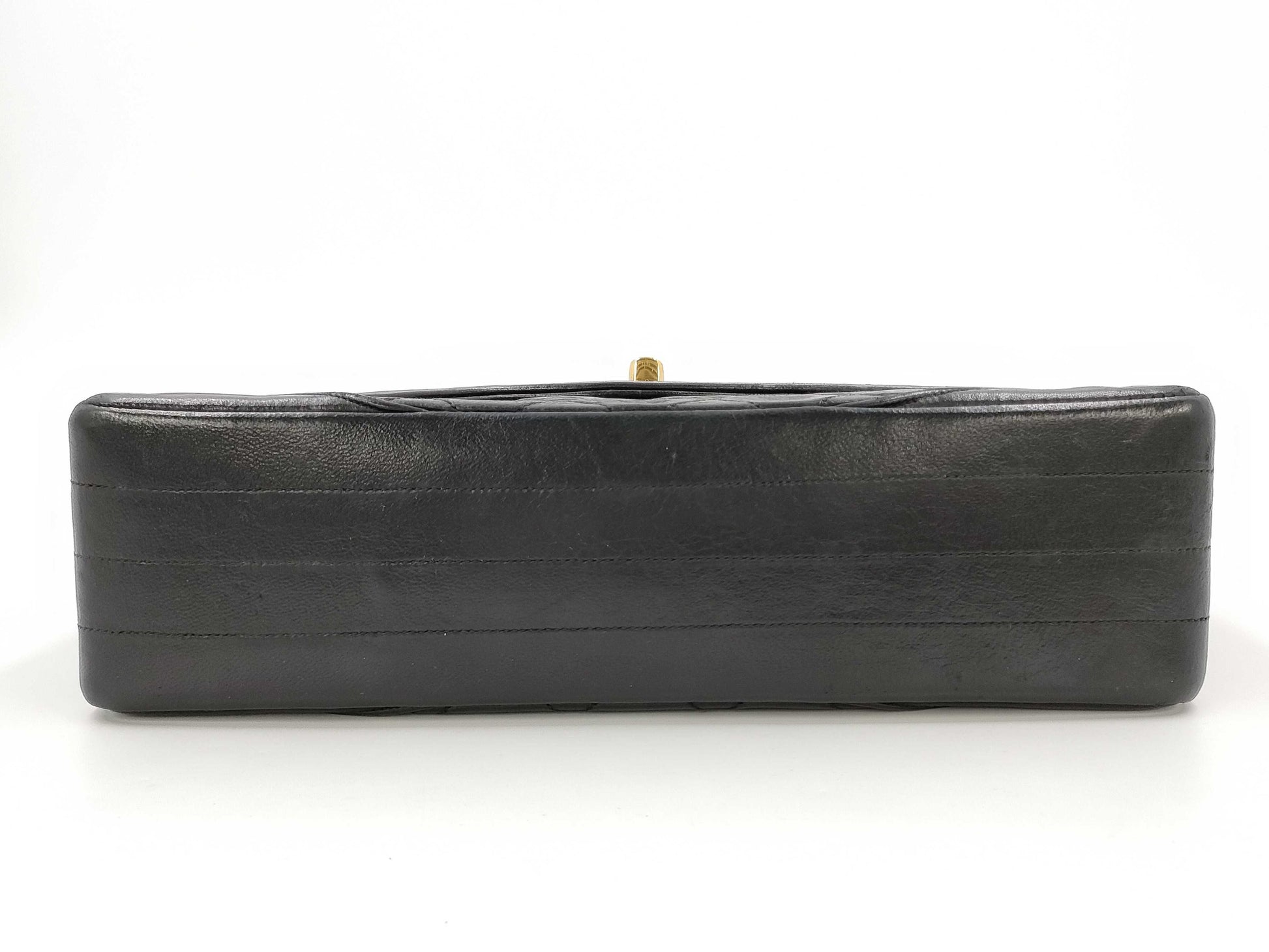 CHANEL Black Round Flap Shoulder Bag