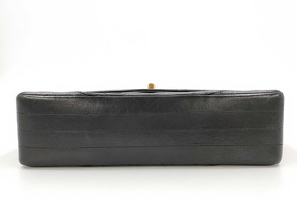 CHANEL Black Round Flap Shoulder Bag