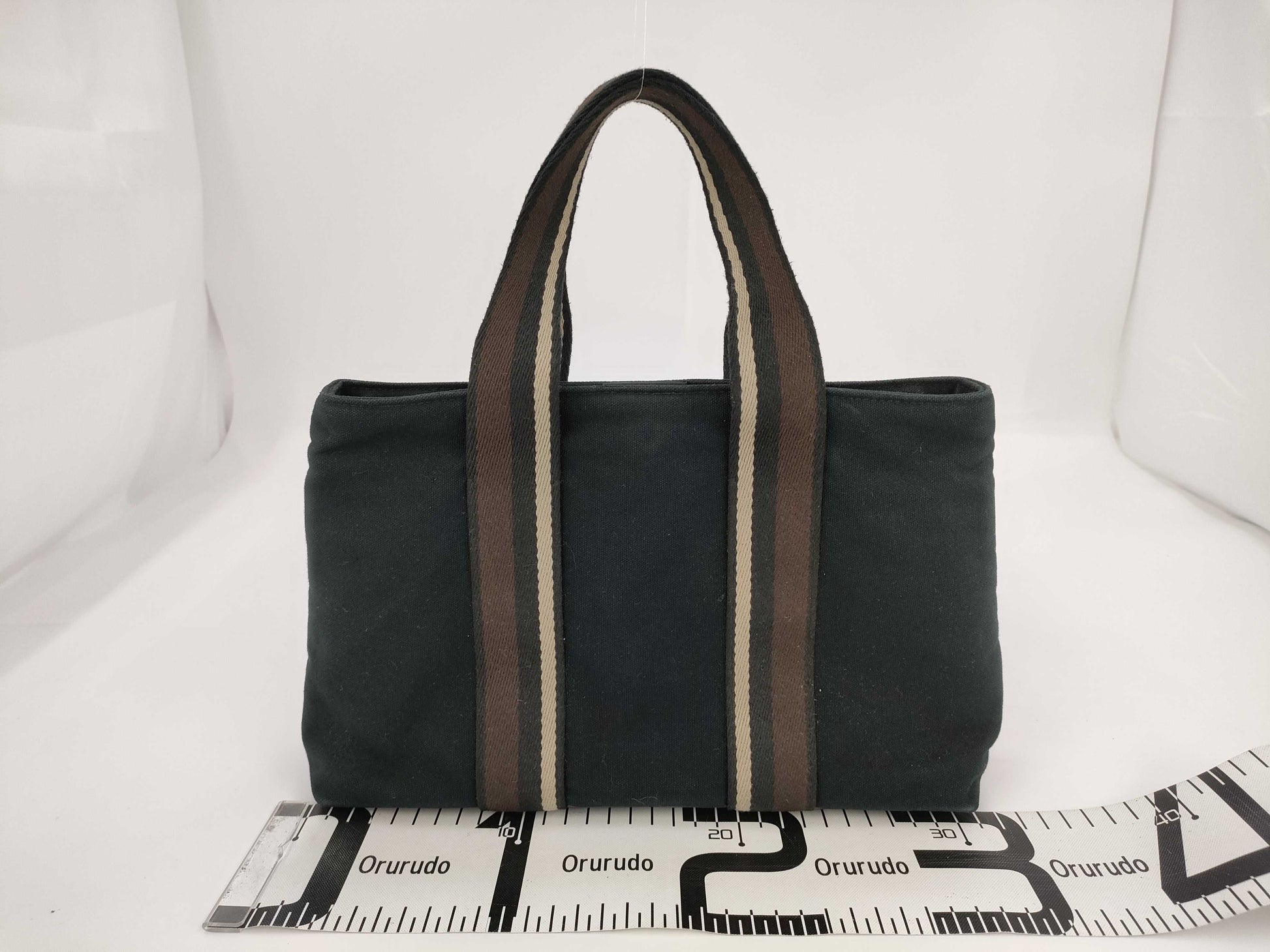 HERMES Troca Horizontal PM Canvas Black Handbag