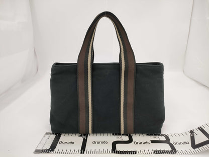 HERMES Troca Horizontal PM Canvas Black Handbag