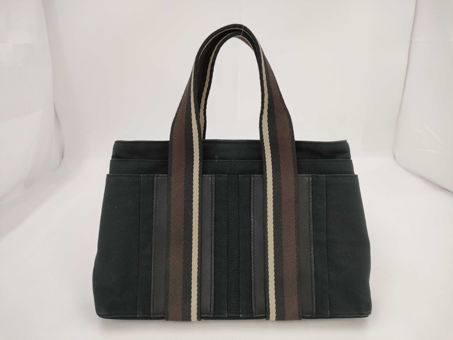 HERMES Troca Horizontal PM Canvas Black Handbag