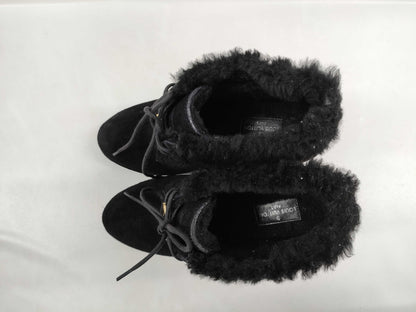 LOUIS VUITTON Monogram Short Boots in Black Suede MA0156 Size 36 Other Shoes