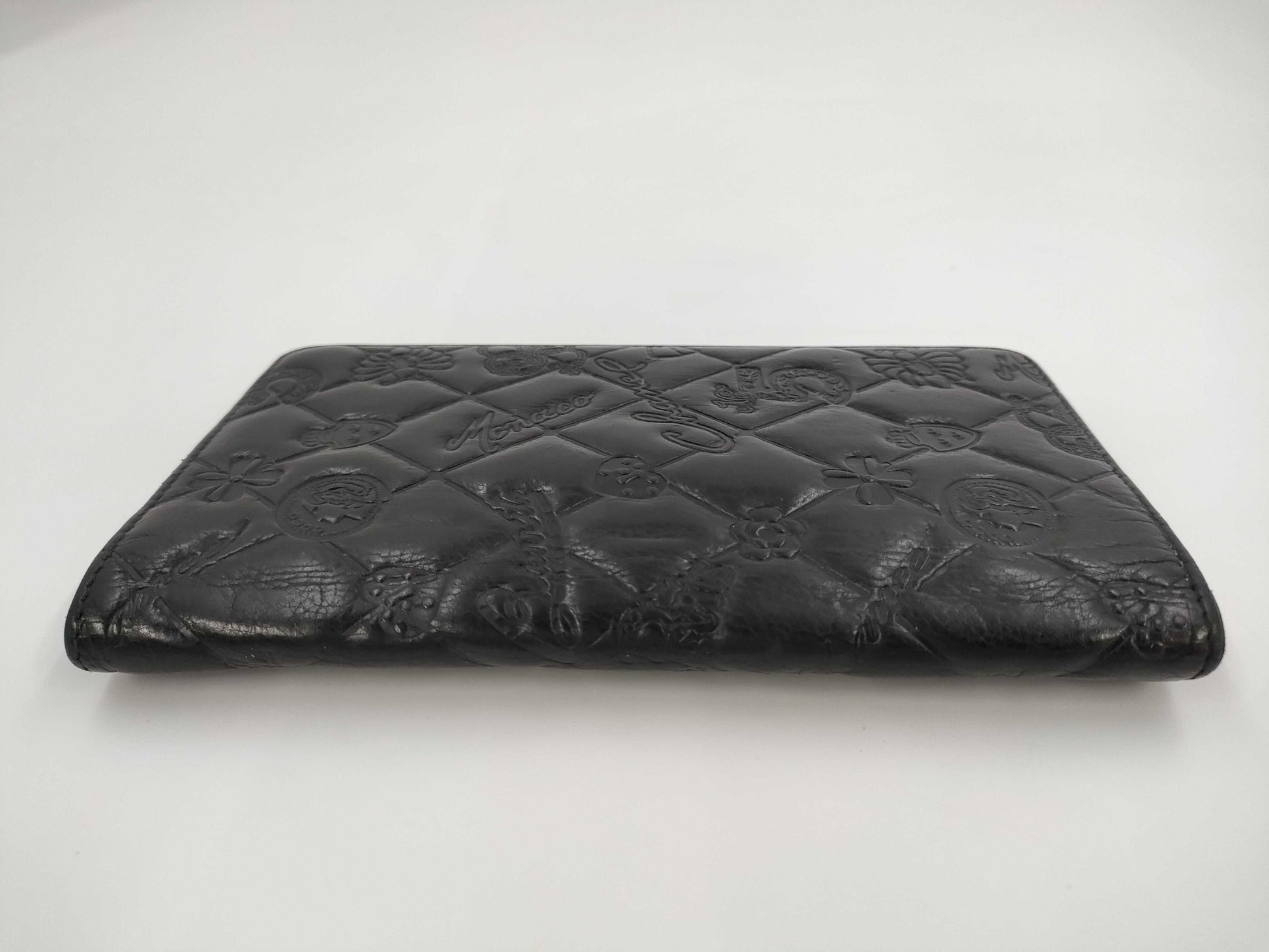 CHANEL Icon Long Wallet, Leather, Silver Hardware, Black, 14048561