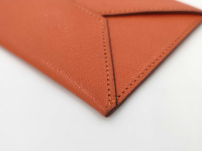 HERMES Hermes Envelope PM Chevre Mysore Orange □* Other Accessories