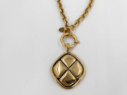 CHANEL Diamond-Shaped Gold NC Necklace