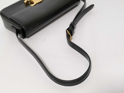 CELINE Triomphe Leather Shoulder Bag