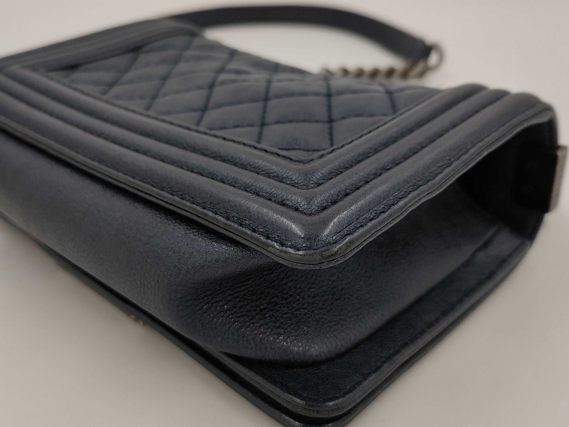 CHANEL Boy Chanel 20 Shoulder Bag Blue