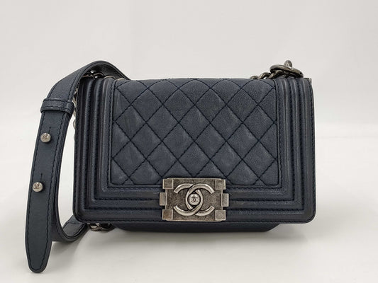 CHANEL Boy Chanel 20 Shoulder Bag Blue