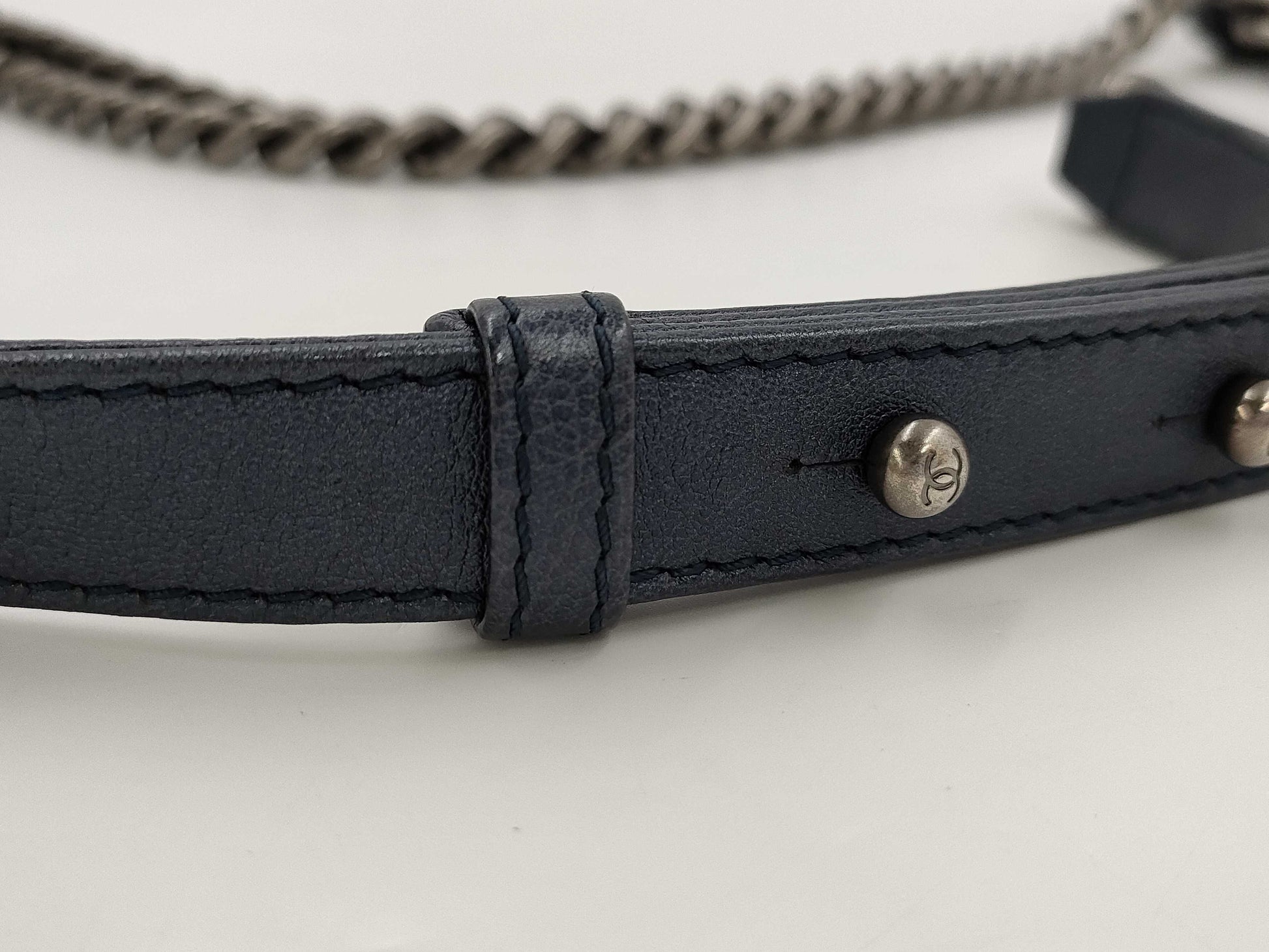 CHANEL Boy Chanel 20 Shoulder Bag Blue