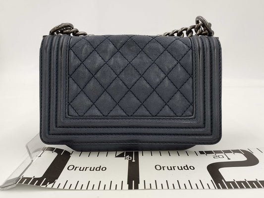 CHANEL Boy Chanel 20 Shoulder Bag Blue