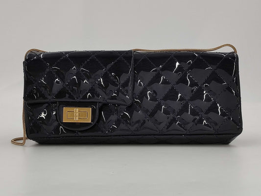 CHANEL 2.55 Chain Shoulder Bag, Navy