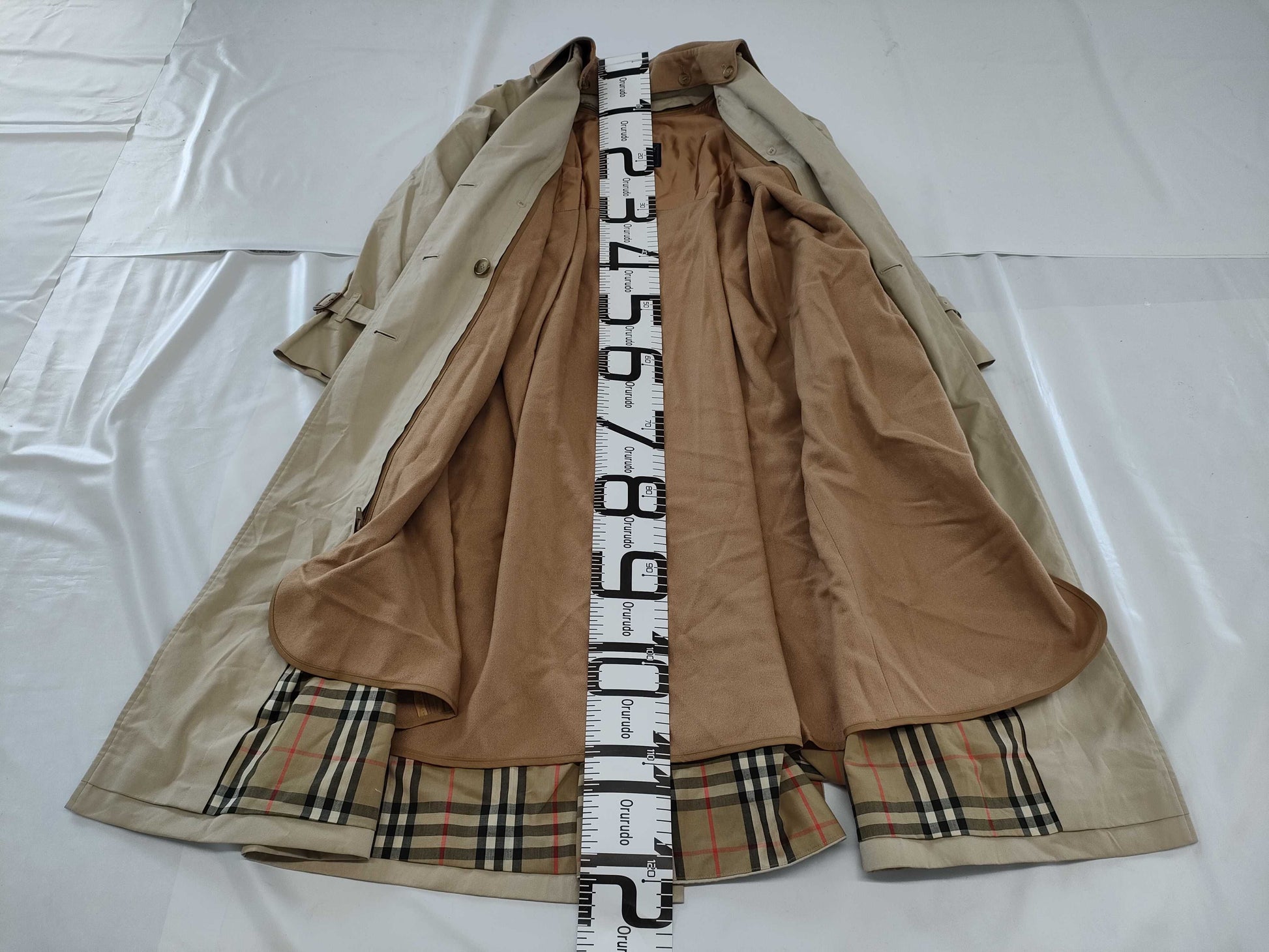 BURBERRY Nova Check Trench Coat with Liner, Vintage 80s