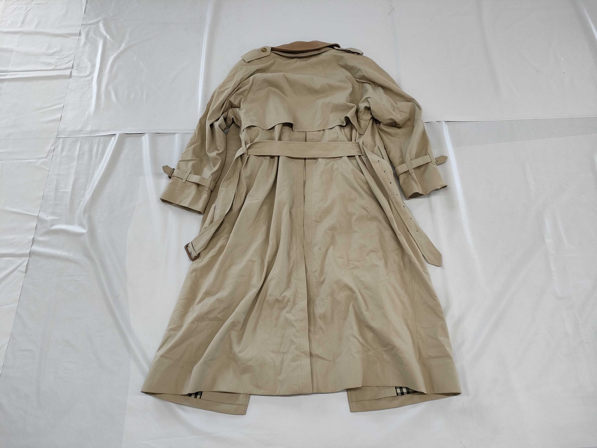 BURBERRY Nova Check Trench Coat with Liner, Vintage 80s