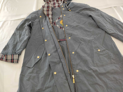 BURBERRY Nova Check Gold Button Hooded Coat