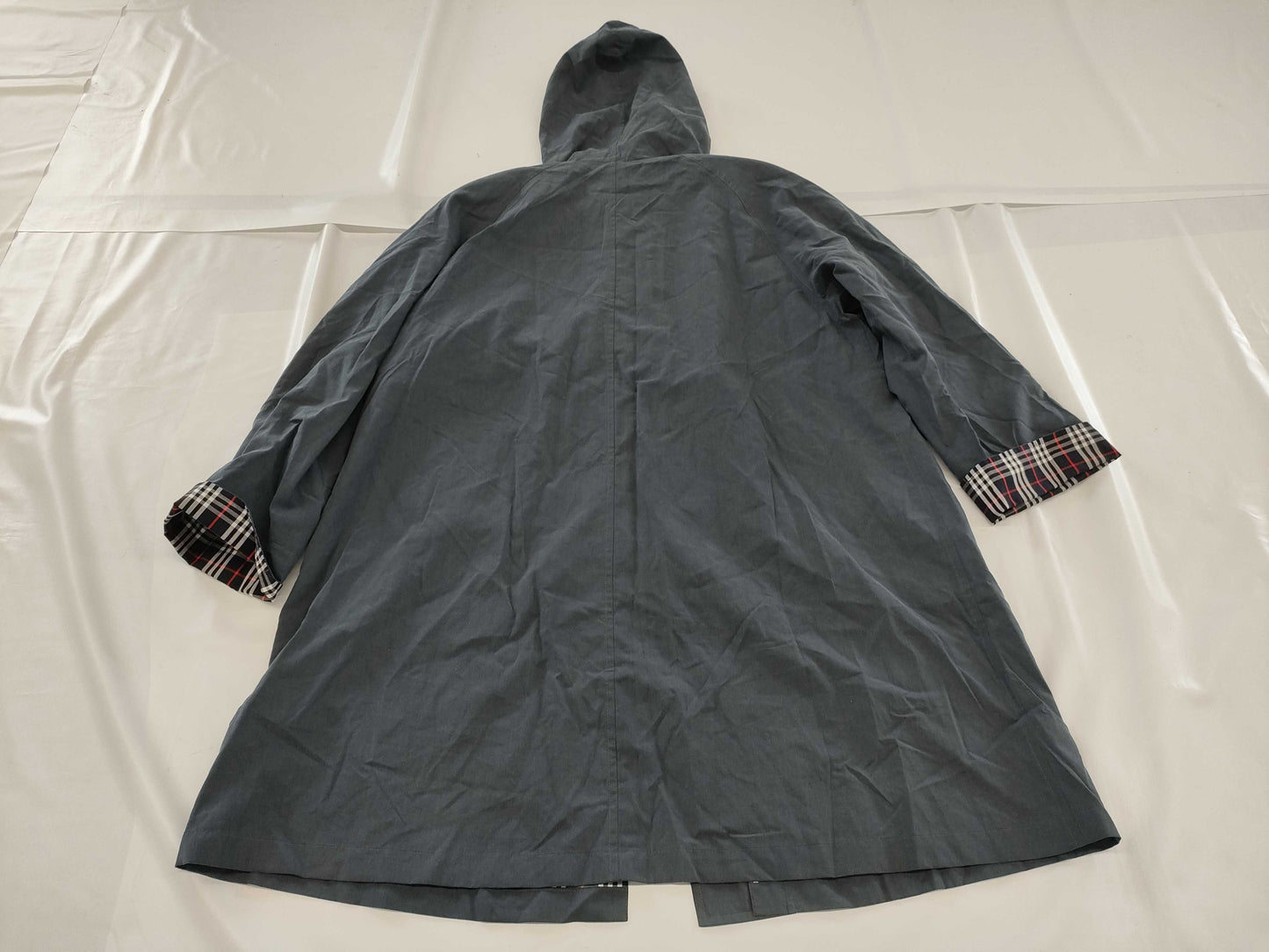 BURBERRY Nova Check Gold Button Hooded Coat