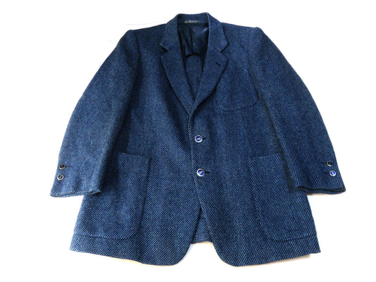 Yves Saint Laurent Tweed Tailored Jacket with YSL Logo Buttons