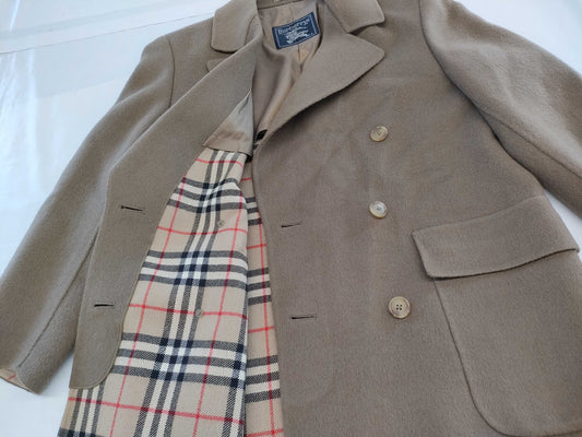 BURBERRY Nova Check Double-Face Cashmere Coat