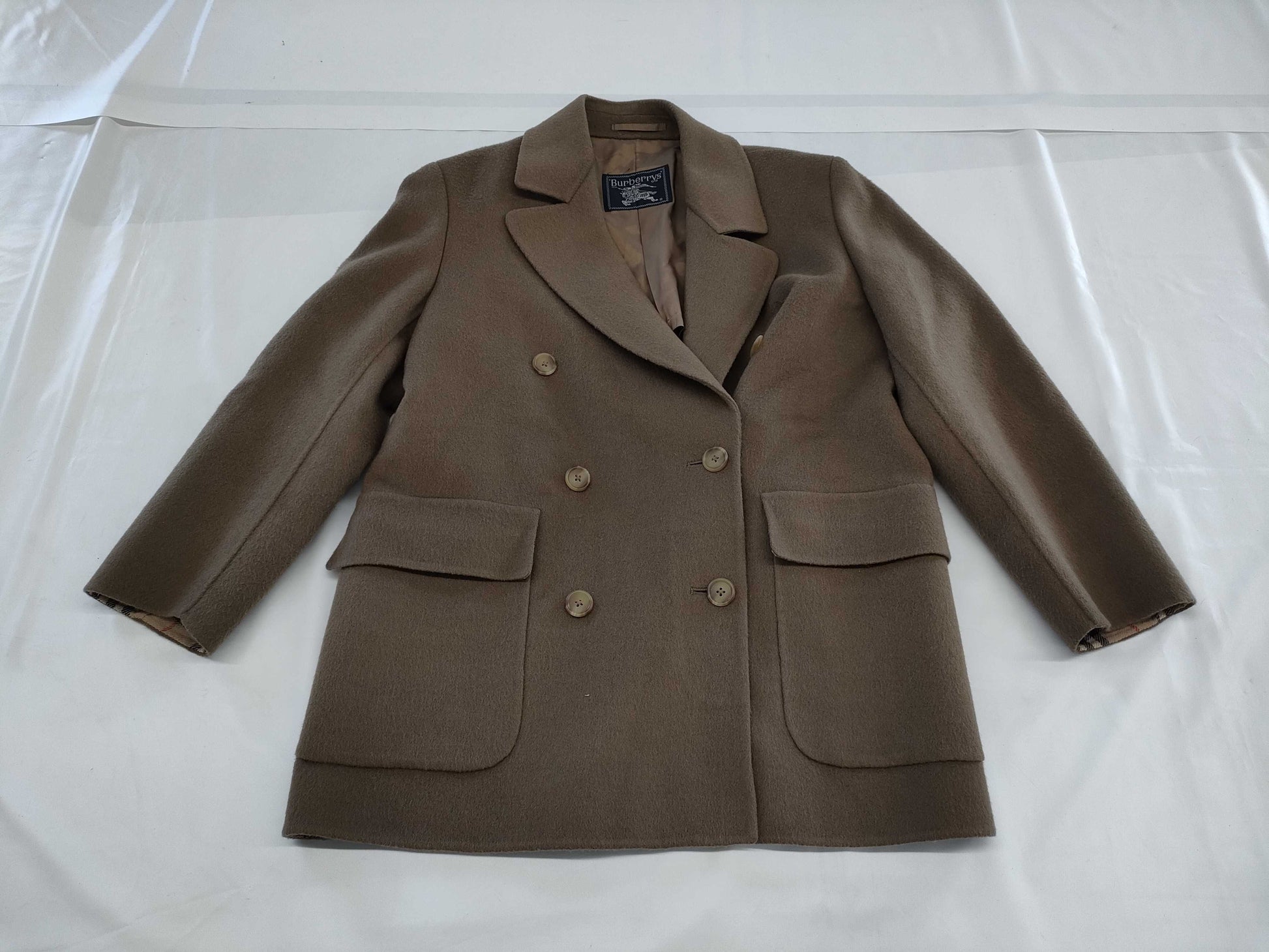 BURBERRY Nova Check Double-Face Cashmere Coat