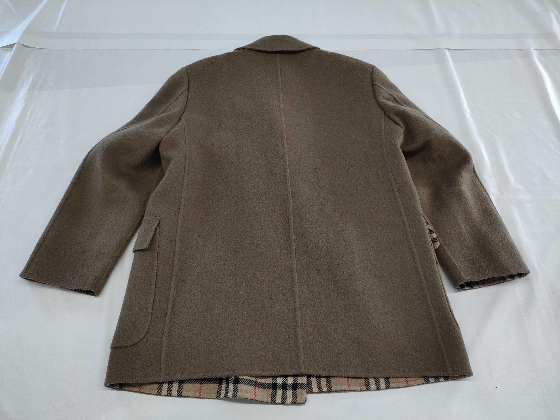 BURBERRY Nova Check Double-Face Cashmere Coat
