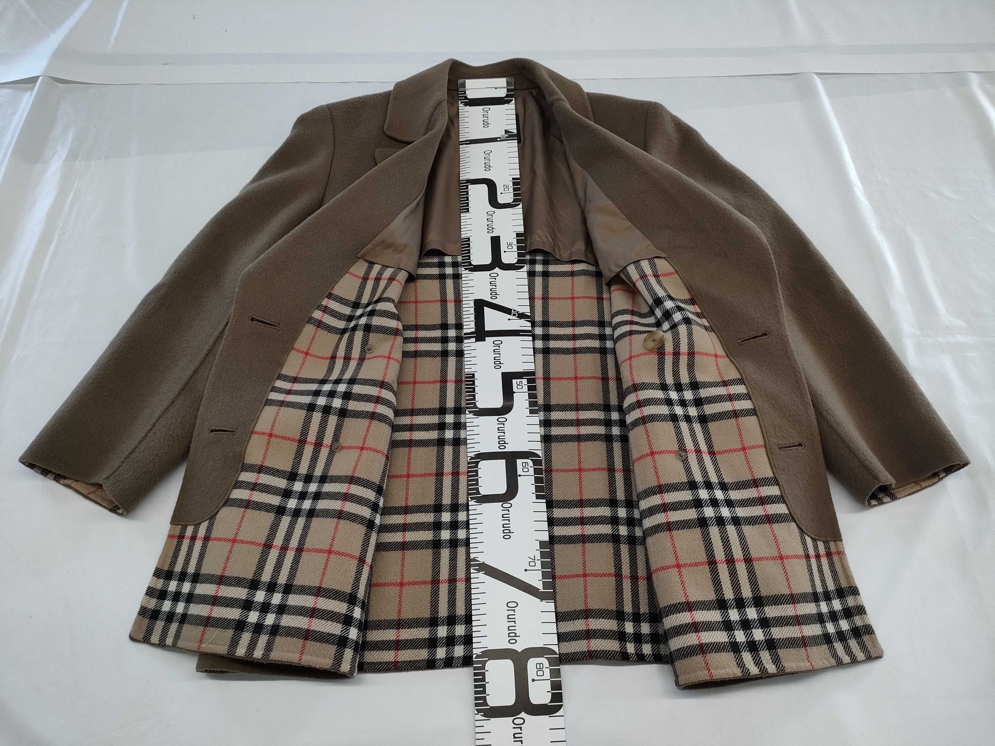 BURBERRY Nova Check Double-Face Cashmere Coat