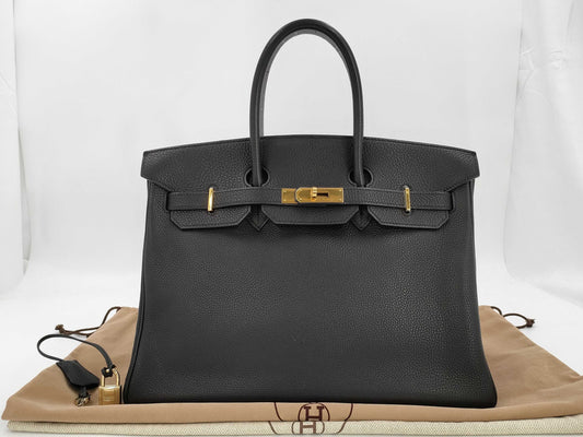 HERMES HERMES Birkin 35 Black Handbag