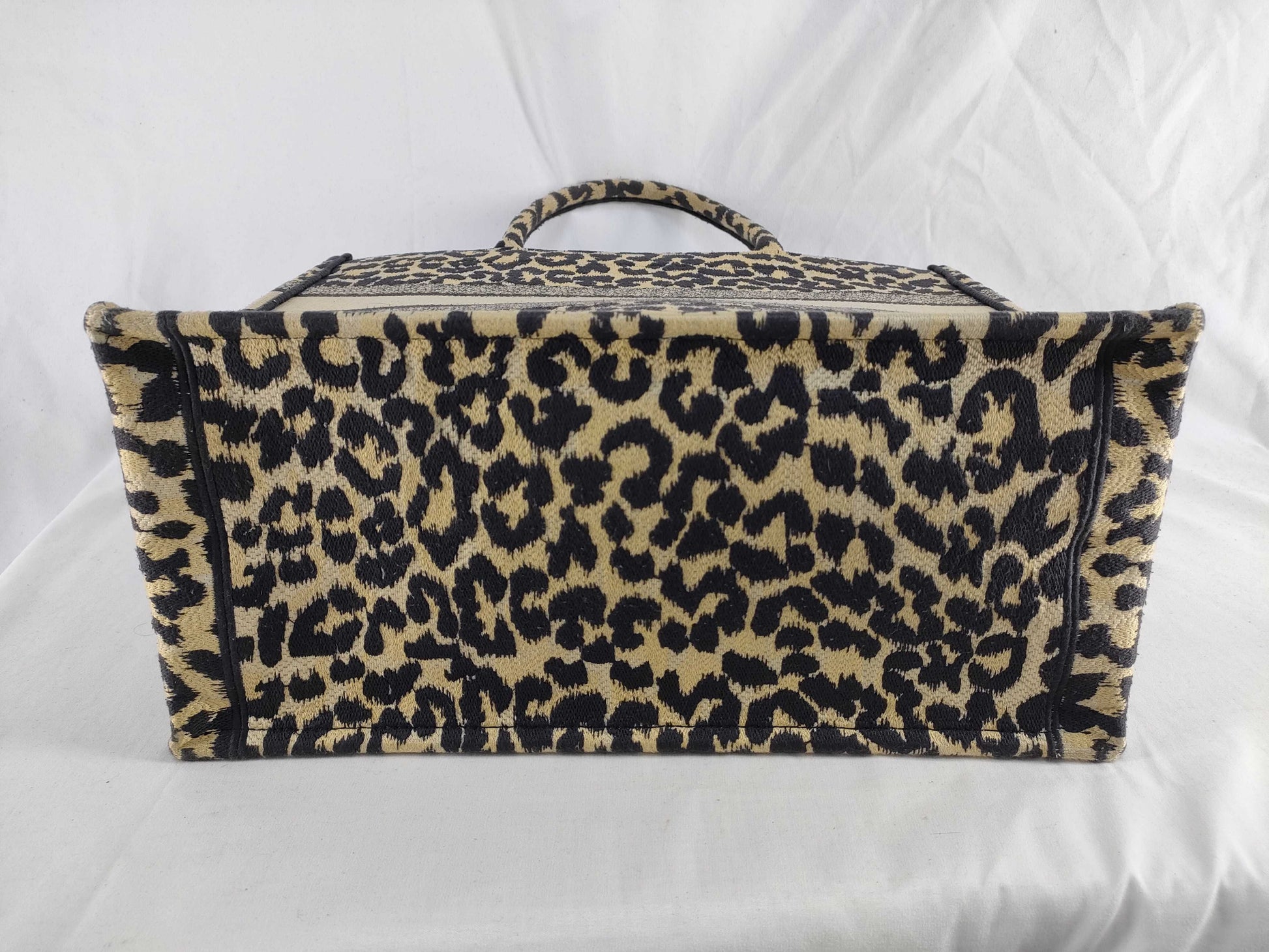 Dior Christian Dior Book Tote Leopard Print Tote Bag