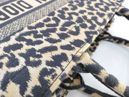 Dior Christian Dior Book Tote Leopard Print Tote Bag