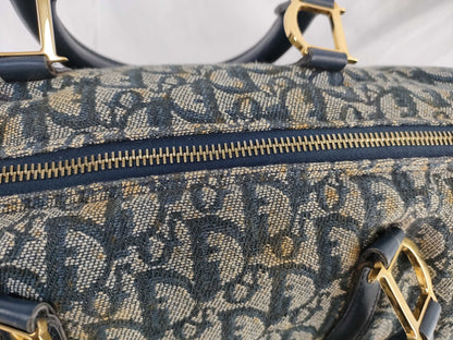 Dior Trotter Christian Dior Trotter Handbag Boston Bag Blue Handbag