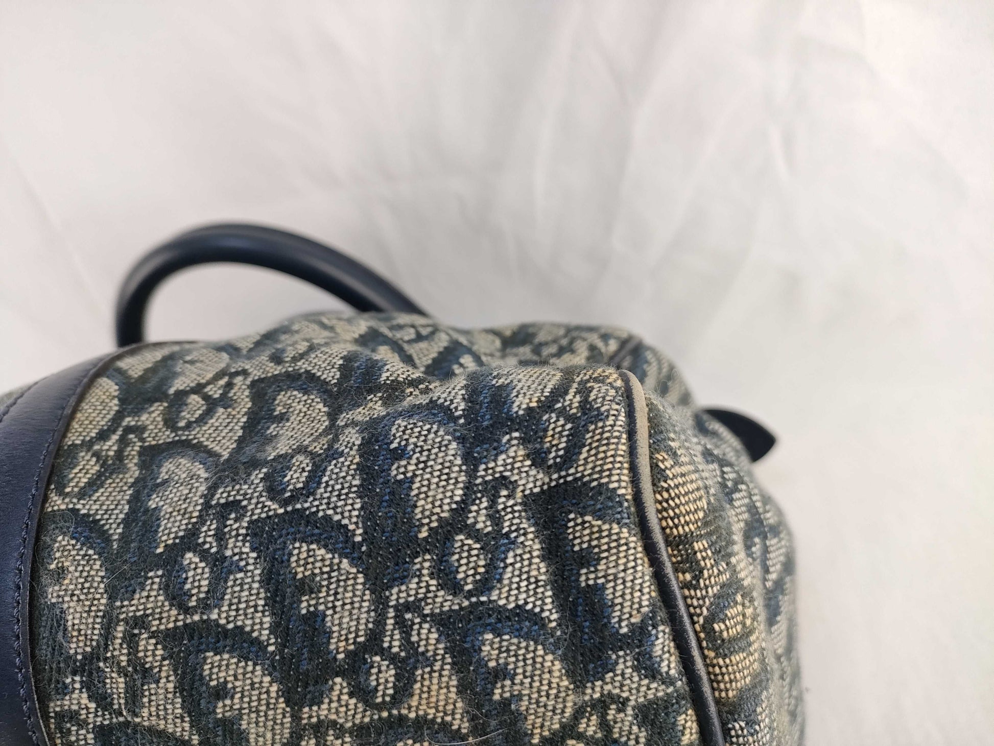 Dior Trotter Christian Dior Trotter Handbag Boston Bag Blue Handbag