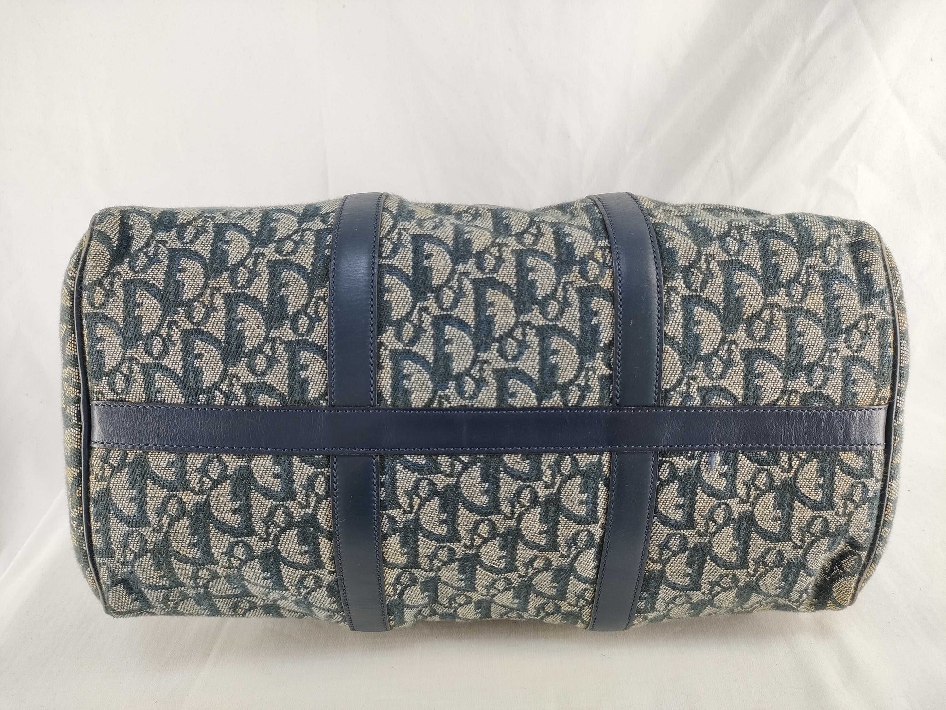 Dior Trotter Christian Dior Trotter Handbag Boston Bag Blue Handbag
