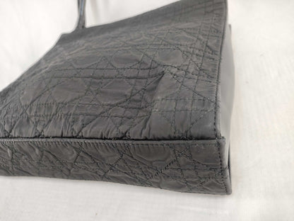 Dior Christian Dior Black Cannage Nylon Handbag
