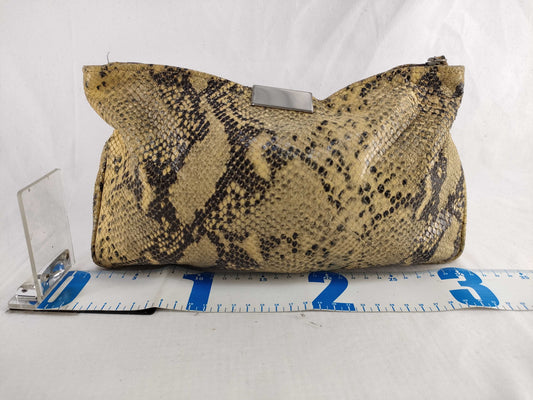 JIMMY CHOO Pouch Clutch Bag Star Python Print Clutch Bag