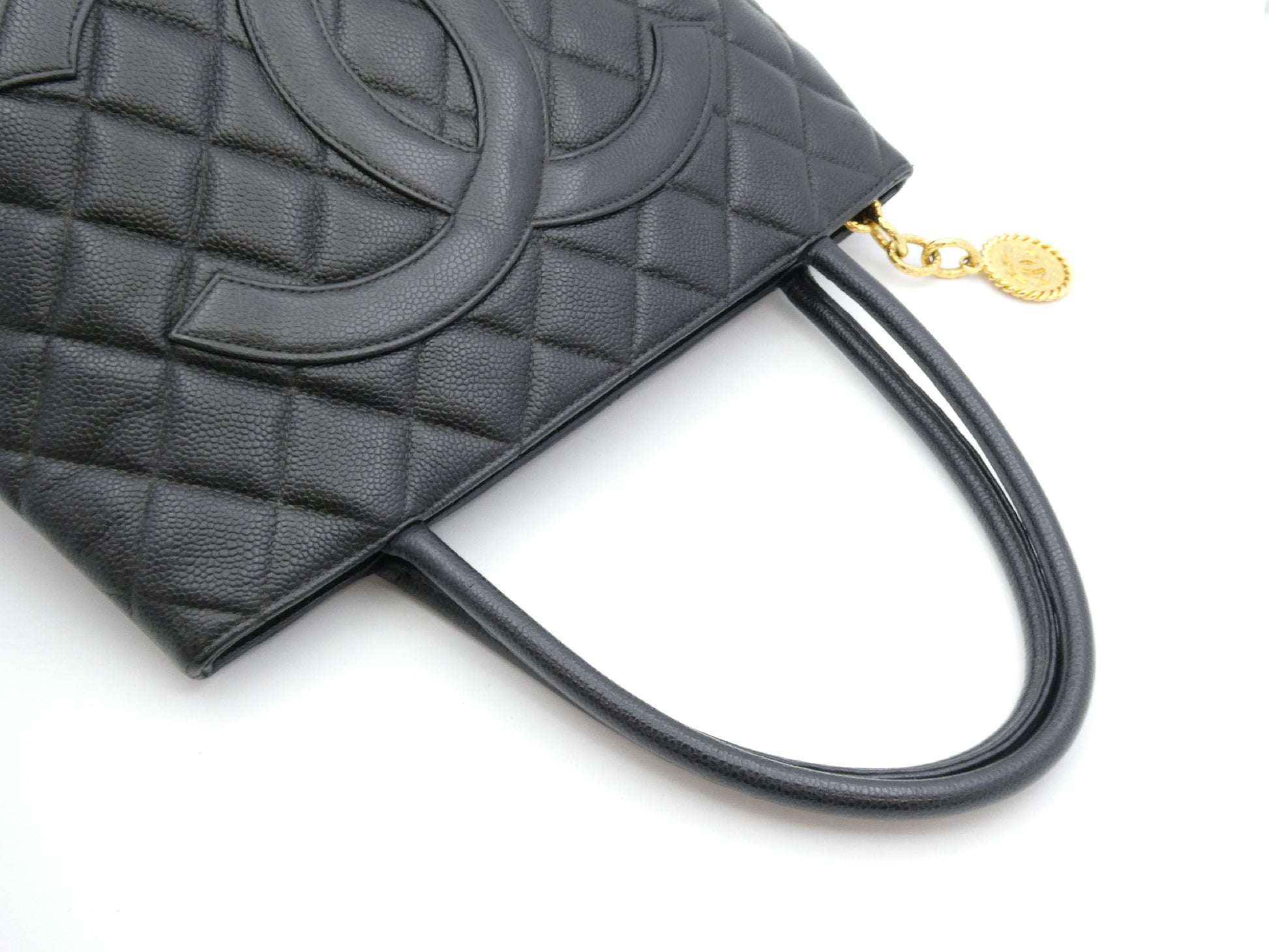 CHANEL Reissue Tote Bag Caviar Skin Coco Mark