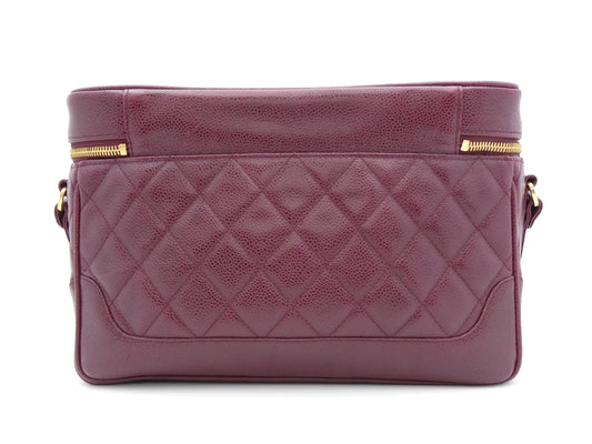 CHANEL Matelasse Caviar Skin Coco Mark Chain Shoulder Bag
