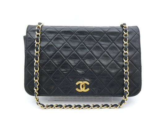 CHANEL Matelasse Coco Mark Lambskin Chain Shoulder Bag
