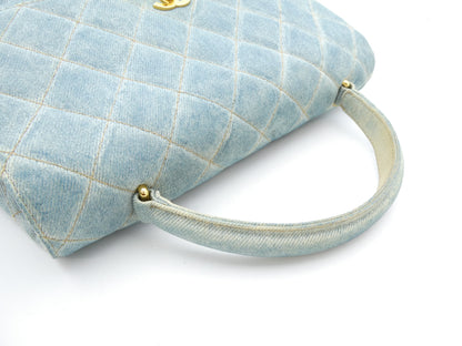 CHANEL Matelasse Denim Coco Mark Handbag