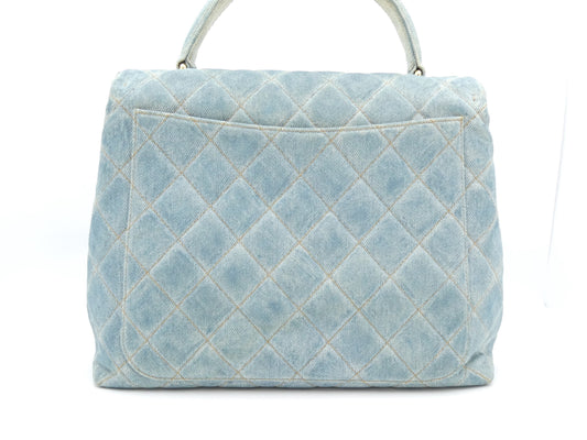 CHANEL Matelasse Denim Coco Mark Handbag