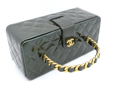 CHANEL Matelasse Enamel Coco Mark Chain Vanity Bag